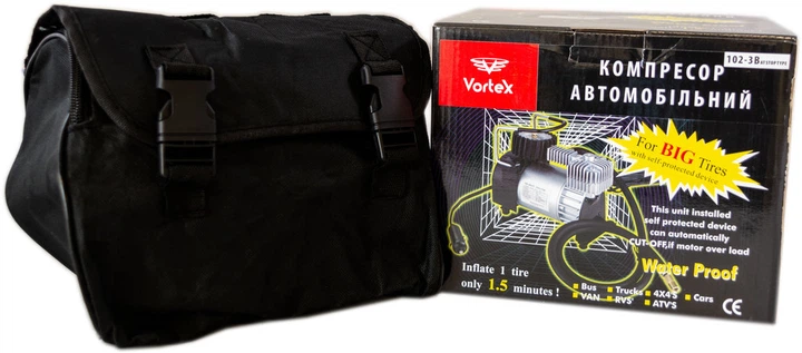 Компрессор автомобильный с автостопом 7 атм 14 А 35 л/хв WM-102-3B-AT VORTEX 000251429 - изображение 2