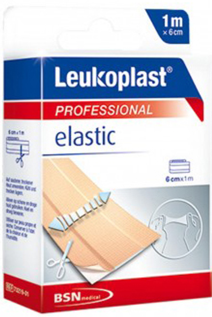Пластырь Bsn Medical Leukoplast Elastic Apósito Adhesivo Sin Latex 6 см х 1 м (4042809512298) - изображение 1
