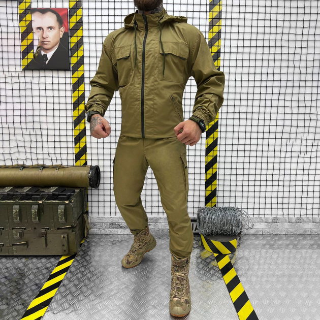 Крепкий мужской Костюм Defender Куртка + Брюки / Полевая Форма рип-стоп койот размер XL - изображение 2