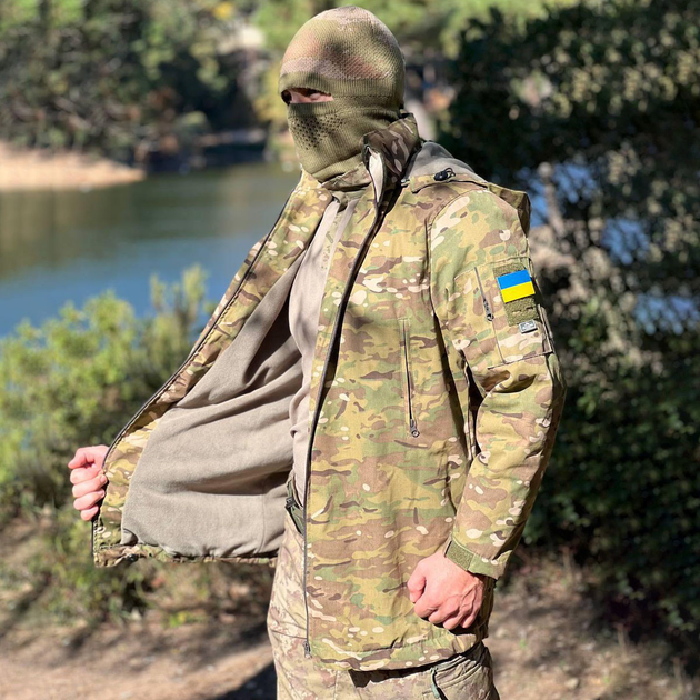 Мужская демисезонная Куртка CORDURA флисы с Капюшоном и Липучками под шевроны мультикам размер M - изображение 1