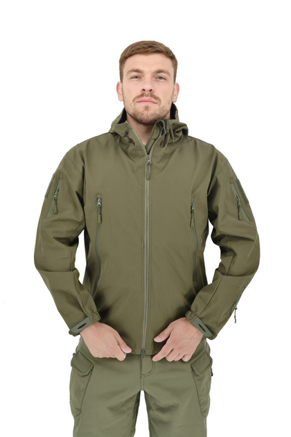 Тактична літня куртка (парка, ветровка) з капюшоном Warrior Wear JA-24 Olive Green 3XL - зображення 2