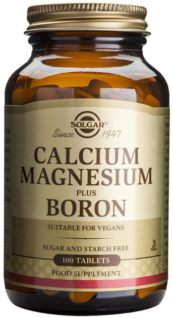 Дієтична добавка Solgar Calcium Magnesium Plus Boron 100 таблеток (33984005150) - зображення 1