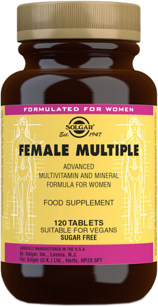 Suplement diety Solgar Female Multiple Multivitamin Minerals 120 tabletek (33984012059) - obraz 1