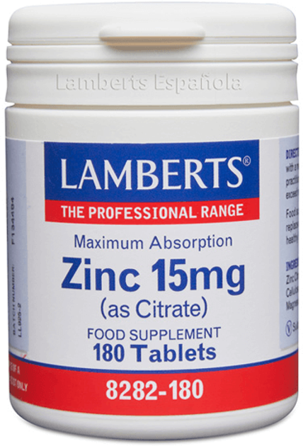 Дієтична добавка Lamberts Zinc 15 мг 180 таблеток (5055148404000) - зображення 1