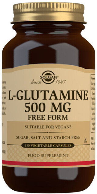 Suplement diety Solgar L-Glutamina 500mg 250 kapsułek (33984013223) - obraz 1