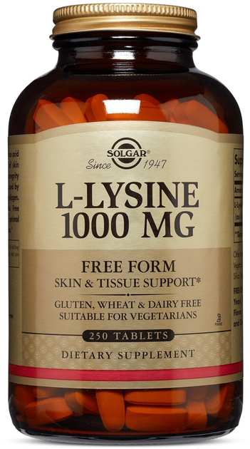 Suplement diety Solgar L-Lysine 1000mg 250 kapsułek (33984017023) - obraz 1