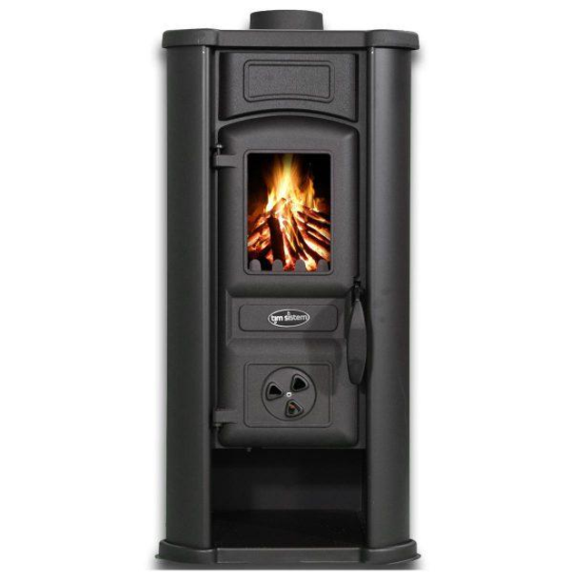 Печь на дровах Tim Sistem модель DIANA ECO metal BLACK с чугунной ...
