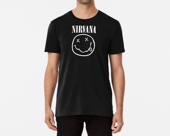 Чоловіча футболка Stedman з принтом Nirvana Чорний L - Фото 1 Чоловіча футболка Stedman з принтом Nirvana Чорний L - зображення 1