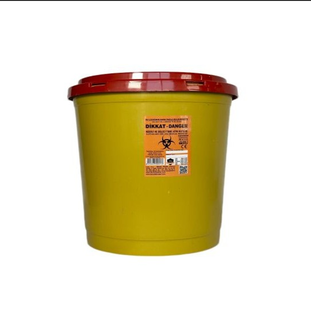 Контейнер для утилизации медицинских отходов 20 л, вторичный пластик, желтый - изображение 2