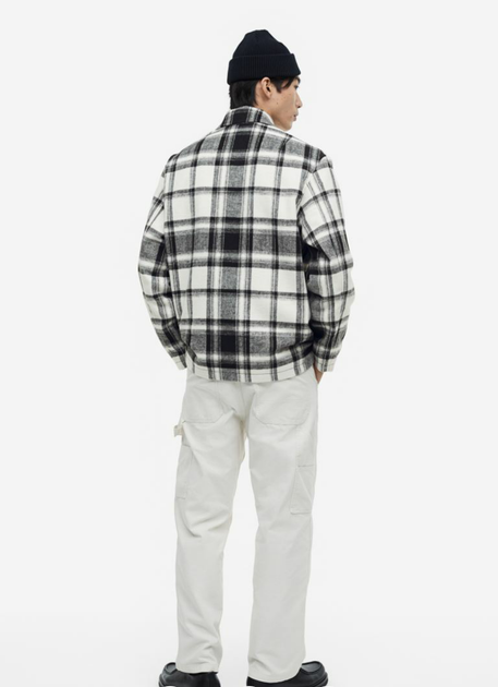 Чоловіча куртка Regular fit H&M (56144) L Чорна - Фото 4 Чоловіча куртка Regular fit H&M (56144) L Чорна - зображення 4