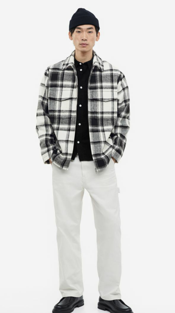 Чоловіча куртка Regular fit H&M (56144) L Чорна - Фото 8 Чоловіча куртка Regular fit H&M (56144) L Чорна - зображення 8