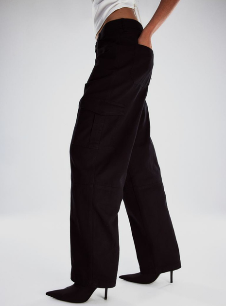Жіночі штани карго H&M (56164) XS Чорні - Фото 5 Жіночі штани карго H&M (56164) XS Чорні - изображение 5
