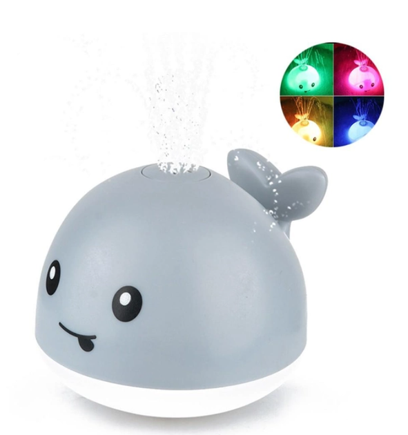 Игрушка для ванной TOPA Кит с подсветкой с фонтаном Spray Water Bath Toy Серый - Фото 2 Игрушка для ванной TOPA Кит с подсветкой с фонтаном Spray Water Bath Toy Серый - изображение 2