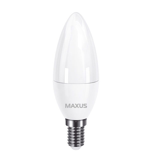 Светодиодная лампочка MAXUS 1-LED-731 C37 5W 3000K E14 свеча - Фото 2 Светодиодная лампочка MAXUS 1-LED-731 C37 5W 3000K E14 свеча - изображение 2