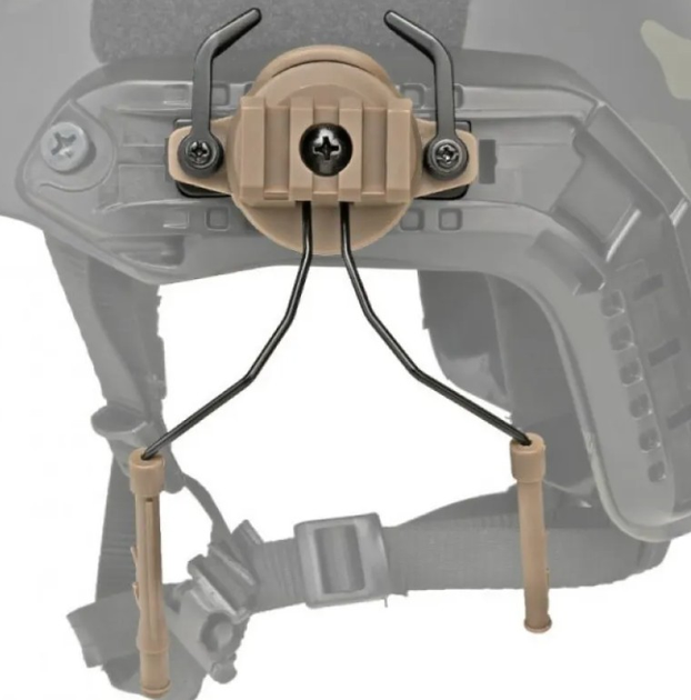 Адаптер на шолом із планкою ARC для стрілецьких навушників Desert Tan - зображення 2