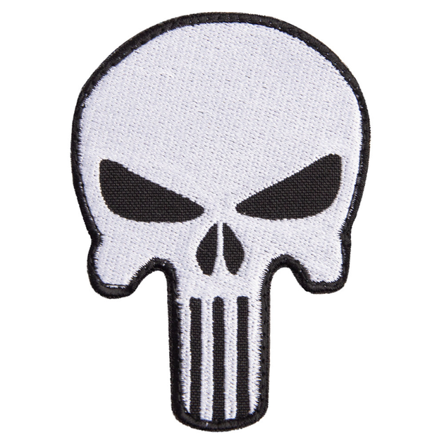 Шеврон нашивка на липучці Череп Каратель Punisher 6,5х9 см - зображення 1