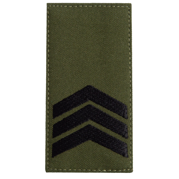 Шеврон нашивка на липучке погон звания ВСУ Сержант 5х10 см (800029720) TM IDEIA - изображение 1