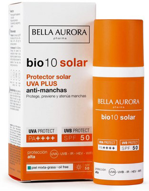 Солнцезащитный крем Bella Aurora Bio10 Solar Protector SPF50 Piel Mixta 50 мл (8413400009160) - зображення 1