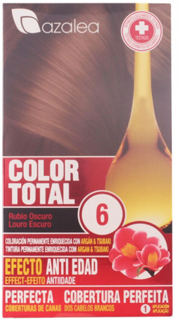 Farba kremowa z utleniaczem do włosów AZALEA COLOR TOTAL 6-rubio oscuro 120 ml (8420282041409) - obraz 1