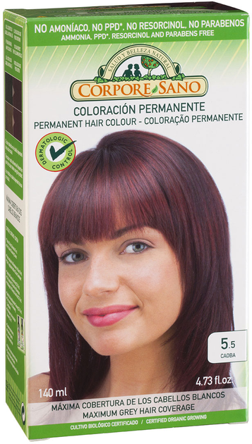 Farba kremowa bez utleniacza do włosów Corpore Sano Permanent Hair Color 5.5 Mahogany 140 ml (8414002085903) - obraz 1