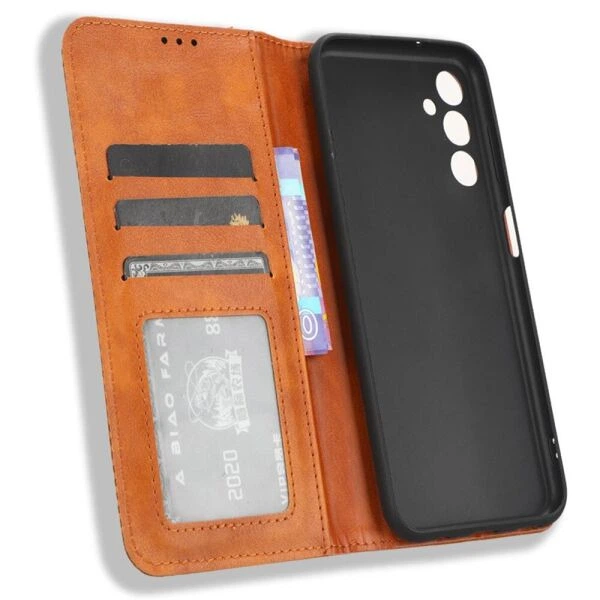 Чехол-книжка Deexe Retro Style для Samsung Galaxy M34 (M346) - Brown - изображение 4