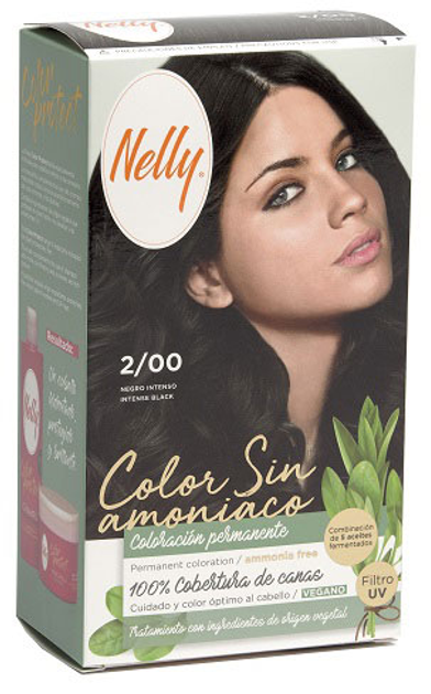 Farba kremowa bez utleniacza Tinte Pelo Nelly S-Amoniaco 2 Negro Intenso 60 ml (8411322244362) - obraz 1