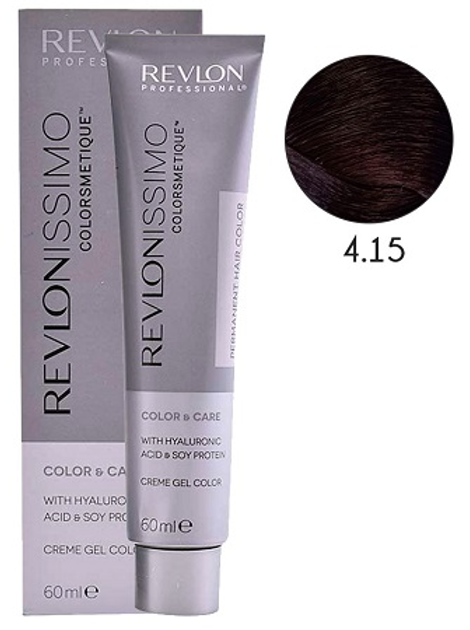 Крем-фарба для волосся з окислювачем Revlon Professional Revlonissimo Colorsmetique 4.15-medium Mahogany Ashbrown 60 мл (8432225099569) - зображення 2