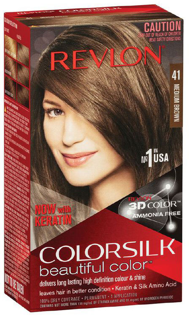 Farba kremowa z utleniaczem do włosów Revlon Professional Colorsilk Ammonia Free 41 Medium Brown 60 ml (309978695417) - obraz 1