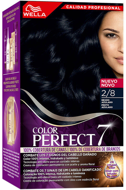 Farba kremowa z utleniaczem Wella Color Perfect 7 100 Cobertura De Canas 2-8-Negro Azulado 60 ml (4064666324159) - obraz 1