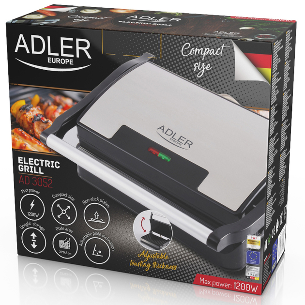 Grill Adler AD 3052 Nieprzywierające płyty grillowe (5903887801959) - obraz 11