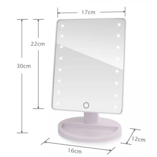 Настольное зеркало для макияжа Large Led Mirror с LED подсветкой - изображение 4