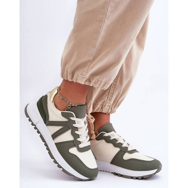 Sneakersy damskie Kabama 36 Zielony/Beżowy (5905677659450) - obraz 3