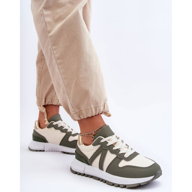 Sneakersy damskie Kabama 39 Zielony/Beżowy (5905677659481) - obraz 4