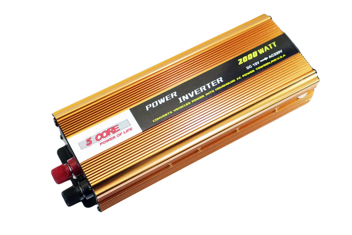 Преобразователь напряжения инвертор 5 Core 2000W DC/AC 12V-220V Gold (3_02492) - изображение 2