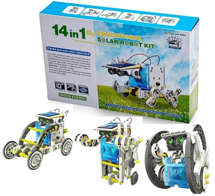Робот-конструктор на солнечной батарее Solar Robot 14в1 (2_009714) - изображение 5
