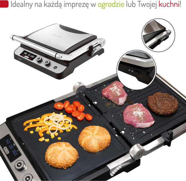 Гриль Adler AD 3059 Stainless steel Black (5903887807937) - зображення 6