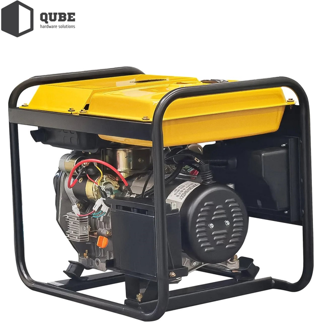 Генератор дизельный QUBE QED4000XE 1-phase 2.6/3.0 кВт 12 л электрический старт - изображение 5