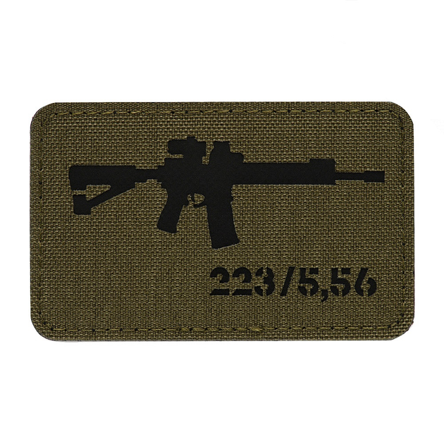 M-Tac нашивка AR-15 .223/5,56 Laser Cut Ranger Green/Black - изображение 1