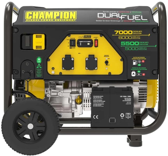 Generator benzynowy Champion LPG Dual Fuel 7000 W 6/7 kW (CPG7500E2-DF-EU) - obraz 2