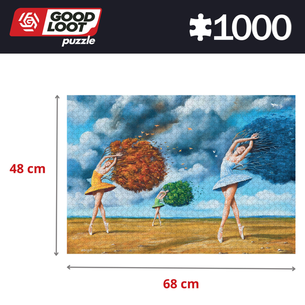 Puzzle Good Loot Imagination Rafał Olbiński The Shape of Color Green 1000 elementów (5908305243717) - obraz 3