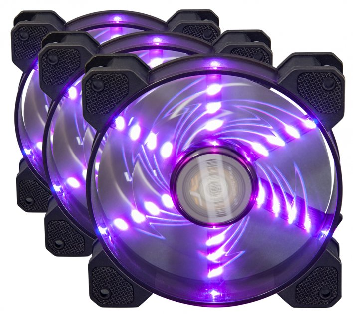 Набор RGB-вентиляторов (3шт) + Fun hub + пульт ДК Frime Iris Flicker KIT - изображение 4