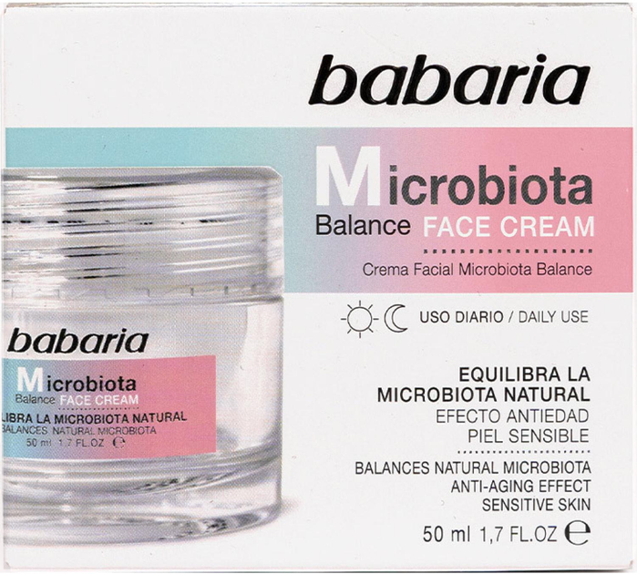 Крем для обличчя Babaria Microbiota Balance Crema Facial Uso Diario Piel Sensible 50 мл (8410412100724) - зображення 1