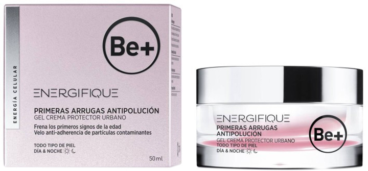 Гель для обличчя Be+ Energifique First Wrinkles Anti-Pollution Gel Cream 50 мл (8470001880338) - зображення 1