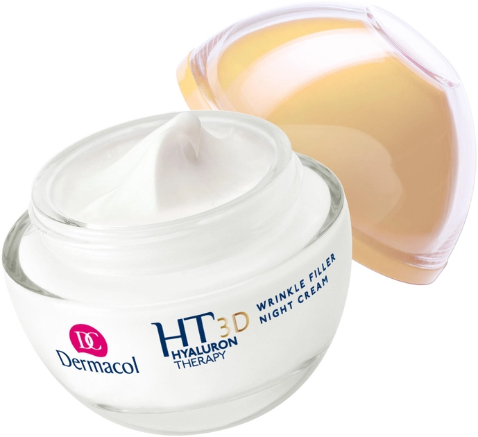 Krem do twarzy Dermacol Hyaluron Therapy 3D Wrinkle Filler Night Cream 50 ml (8595003108393) - obraz 2