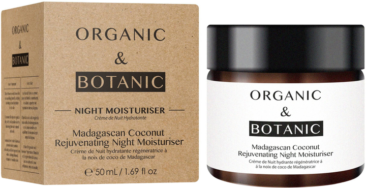 Крем для обличчя Organic & Botanic Madagascan Coconut Rejuvenating Night Moisturiser 50 мл (637665735130) - зображення 1