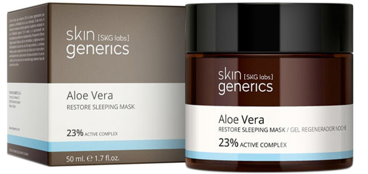 Гель для обличчя Skin Chemists London Generics Aloe Vera Restoring Night Gel Cream 23% Active Complex 50 мл (8436559340243) - зображення 1