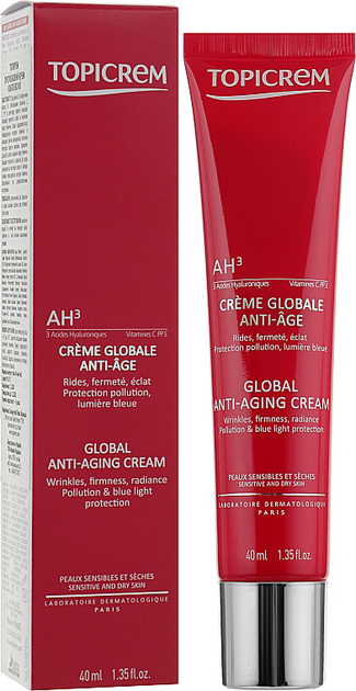 Крем для обличчя Topicrem AH3 Global Anti-Aging Cream 40 мл (3700281704037) - зображення 1