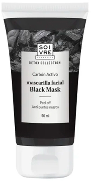 Czarna maska do twarzy Soivre Cosmetics Black Mask Active Charcoal 50 ml (8436536891935) - obraz 1