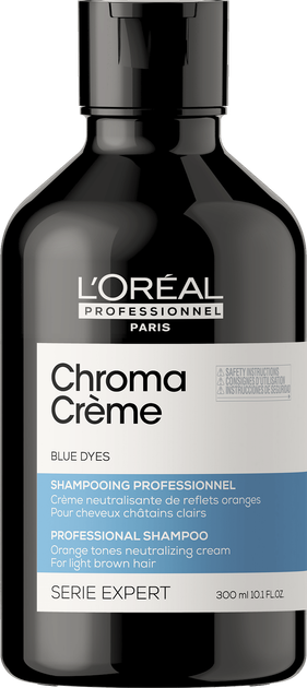 Акція на Професійний крем-шампунь L`Oreal Professionnel Chroma Creme для Нейтралізації небажаних помаранчевих тонів пофарбованого темно-русявого волосся 300 мл від Rozetka