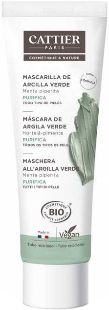 Glinkowa maska do twarzy Cattier Paris Cattier Mascarilla Arcilla Verde 100 ml (3283950924634) - obraz 1